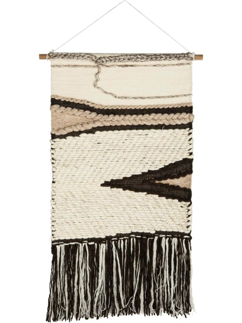 Beige and Brown Woven Wall Art | Rustic Home Decor | Boho Chic Accent Piece